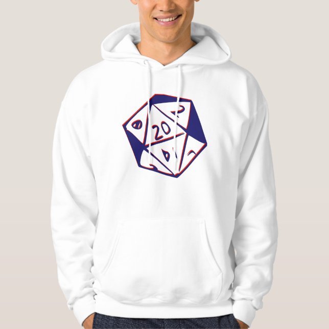 20 sided die hoodie (Front)