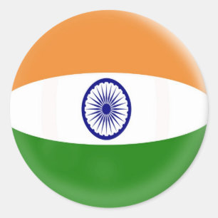 20 small stickers India flag