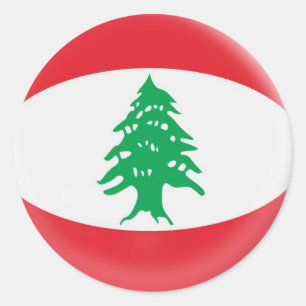 20 small stickers Lebanon flag