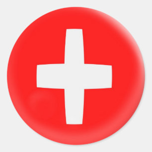 20 small stickers Switzerland Swiss flag