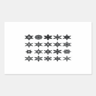 20 Snowflake Sticker Bundle, Flake Winter