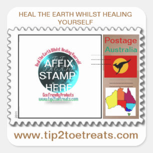 20 SQUARE STAMP STICKERS