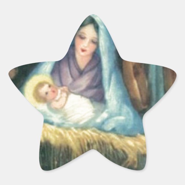 20 Star Stickers Mary and Jesus (Front)