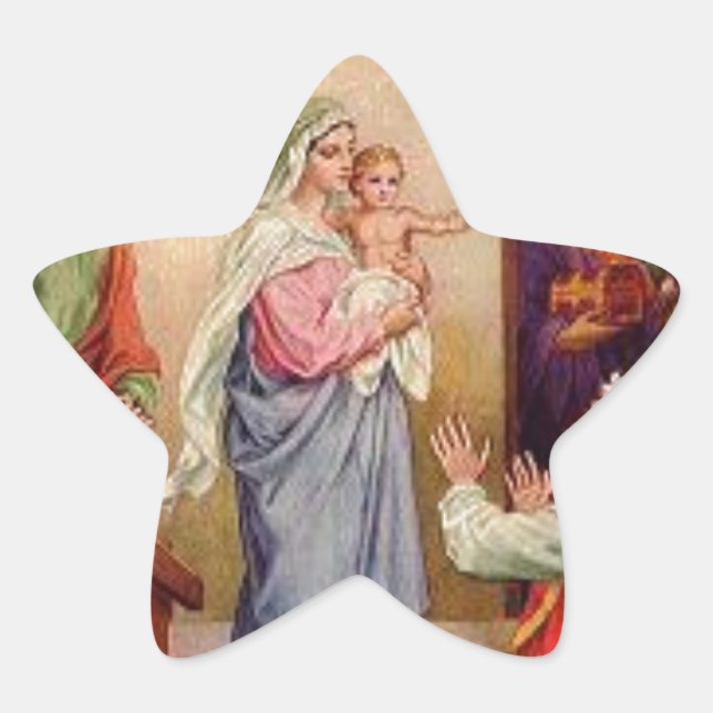 20 Star Stickers Mary and Jesus (Front)