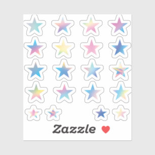 20 Stars Pastel Rainbow Hologram Planner