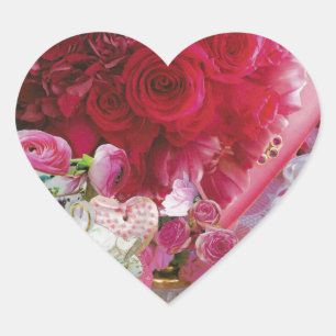 20 Stickers Roses with China Teacup