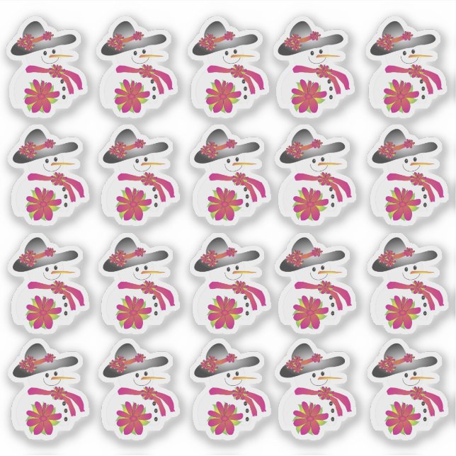 20 Sweet Little Snowman Sticker (Front)