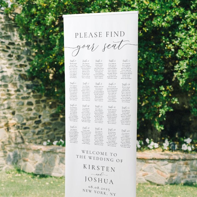 20 Tables Welcome Seating Chart Retractable Banner (Creator Uploaded)