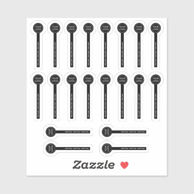 20 Transparent Lip Balm Safety Seals (Sheet)