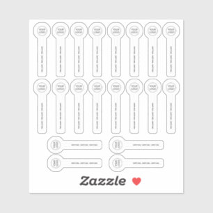 20 Transparent White Lip Balm Safety Seals