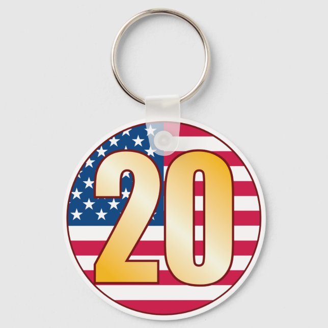 20 USA Gold Key Ring (Front)