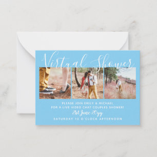 20 Virtual Shower PHOTO Wedding Live Chat Budget Advice Card