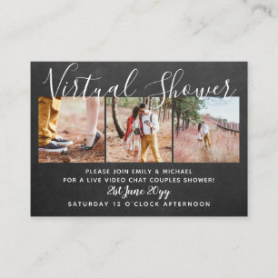 20  Virtual Shower PHOTO Wedding Live Chat Budget Advice Card