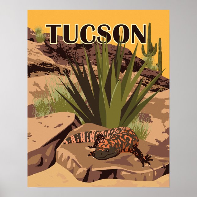 20"x16" Gila Monster Poster (Front)