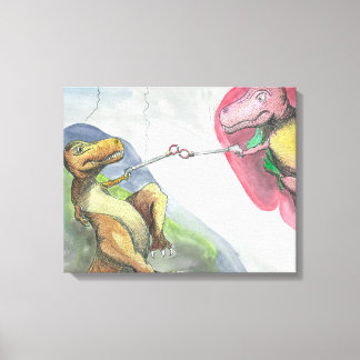 20"x16"x1.5" Stretched Canvas "Creation of T-Rex" Print