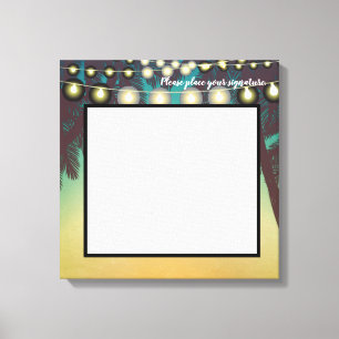 20"x20" Signature Canvas Beach Sunset Palm Trees S Print
