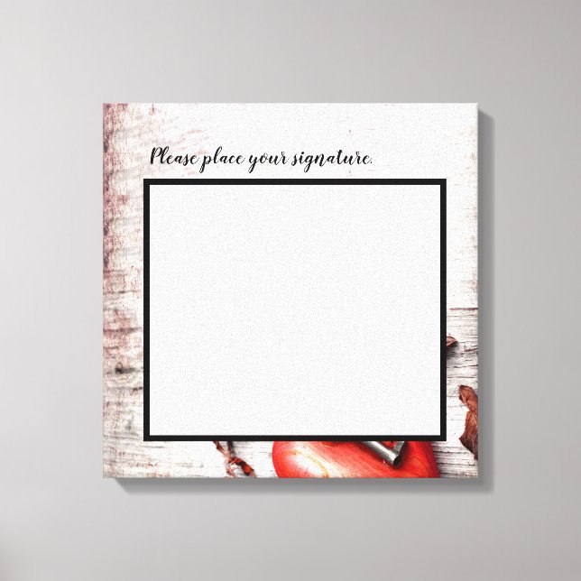 20"x20" Signature Canvas Country Wood Key to my He (Front)