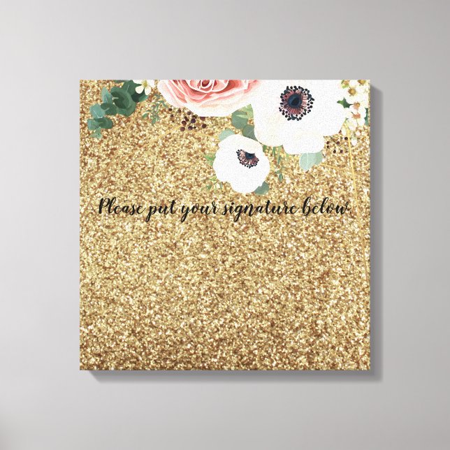 20"x20" Signature Canvas Geometric Garden Rose (Front)