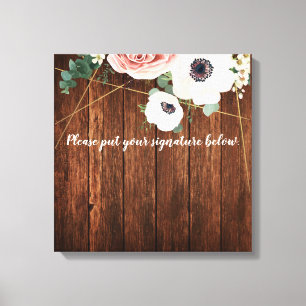 20"x20" Signature Canvas Geometric Garden Rose