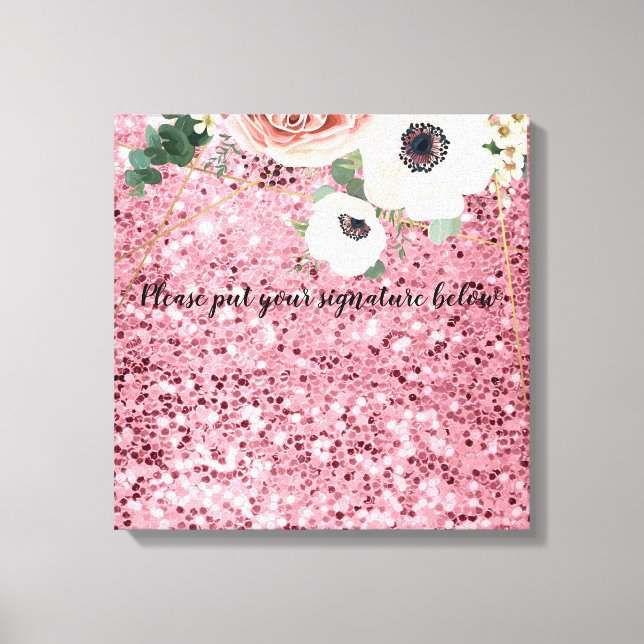 20"x20" Signature Canvas Geometric Garden Rose (Front)