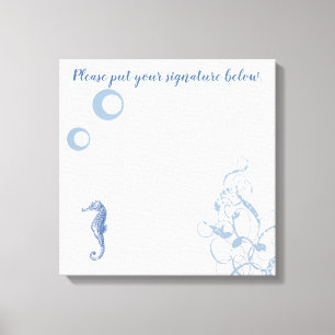 20"x20" Signature Canvas Seahorse Sea Ocean Beach Print