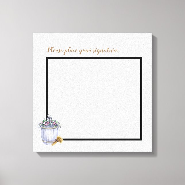 20"x20" Signature Canvas Summer Country Wedding Ru (Front)