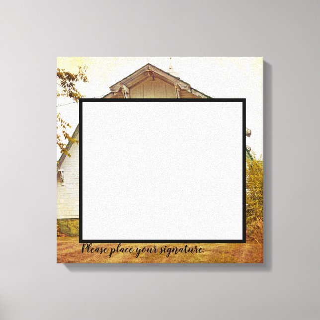 20"x20" Signature Canvas Sunset Barn Country Rusti (Front)