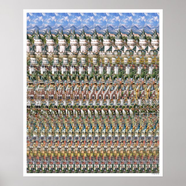 20"x24" "Neuschwantstein Castle" 3D Poster (Front)