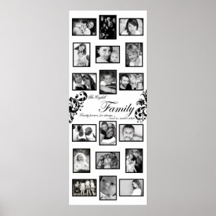 20"x50" 18 Slot Personalized Family Collage Montag Poster