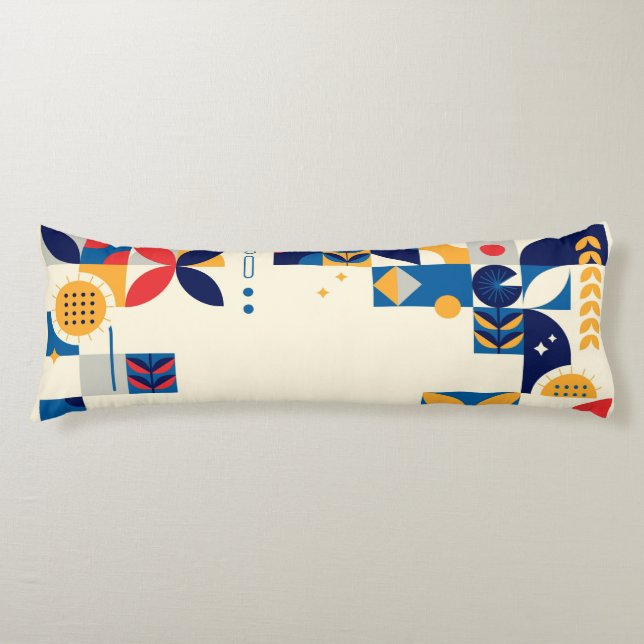 20"x54" Cotton - Bauhaus Art Body Pillow (Front)