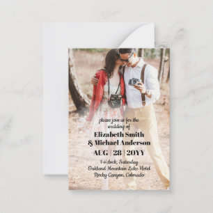 20 x Budget PHOTO Wedding Invitations with ENVL.