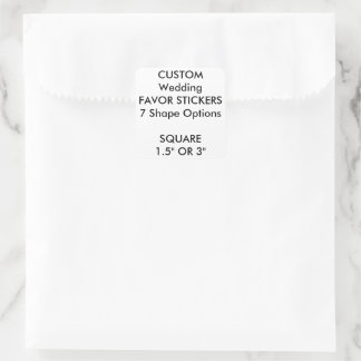 20 x Custom Wedding Favour Stickers - SQUARE