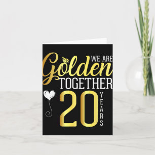 20 Year 20th Anniversary Shirts For Couples Husban Card
