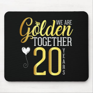 20 Year 20th Anniversary Shirts For Couples Husban Mouse Mat