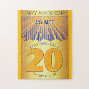 20 Year AA 12 Step Anniversary Personalised Jigsaw Puzzle
