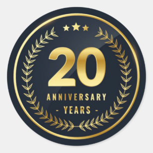 20 Year Anniversary Classic Round Sticker