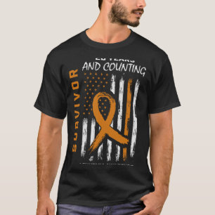 20 Year Leukaemia Cancer Survivor Gifts Orange Awa T-Shirt