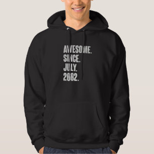 20 Year Old 20th Birthday Awesome Since July 200 Hoodie