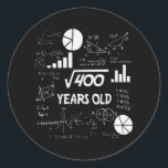 20 Year Old Bday Geeky Math 20th birthday Gift Classic Round Sticker<br><div class="desc">Celebrate birthdays with a clever twist! This funny math design uses equations and square roots to reveal the age, making it the perfect choice for math lovers, teachers, students, and geeks who enjoy a good nerdy joke. Great for milestone birthdays, classroom celebrations, or anyone who appreciates clever humor mixed with...</div>