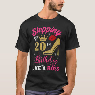20 Year Old Cute Stepping Into 20th Birthday Like T-Shirt