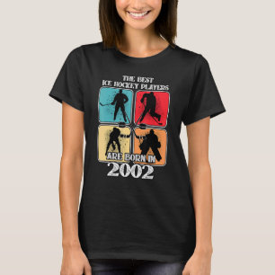20 Year Old Ice Hockey Player 2002 20th Birthday V T-Shirt