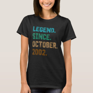 20 Year Old Legend Since October 2002 20th Birthd T-Shirt