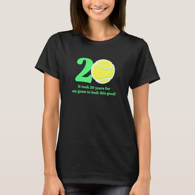 20 Year Old Tennis Player 2002 20th Birthday T-Shirt (Front)