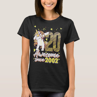 20 Year Old Unicorn Dabbing 20th Birthday Girl Uni T-Shirt