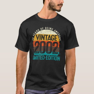 20 Year Old Vintage 2002 20th Birthday Men T-Shirt