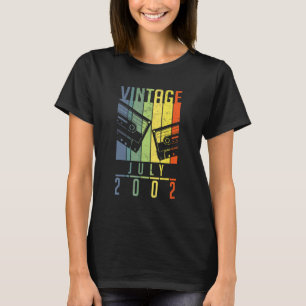 20 Year Old Vintage July 2002 20th Birthday T-Shirt