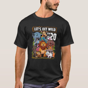 20 Year Old Zoo Birthday Safari Jungle Animals 20T T-Shirt
