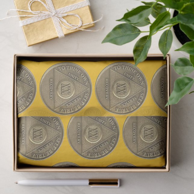 20 Year Recovery Anniversary Coin Tissue Paper (Gift)