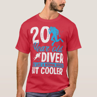 20 Year Scuba Diving Diver Snorkel 20 Birthday T-Shirt