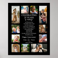 20 year wedding anniversary photo collage editable